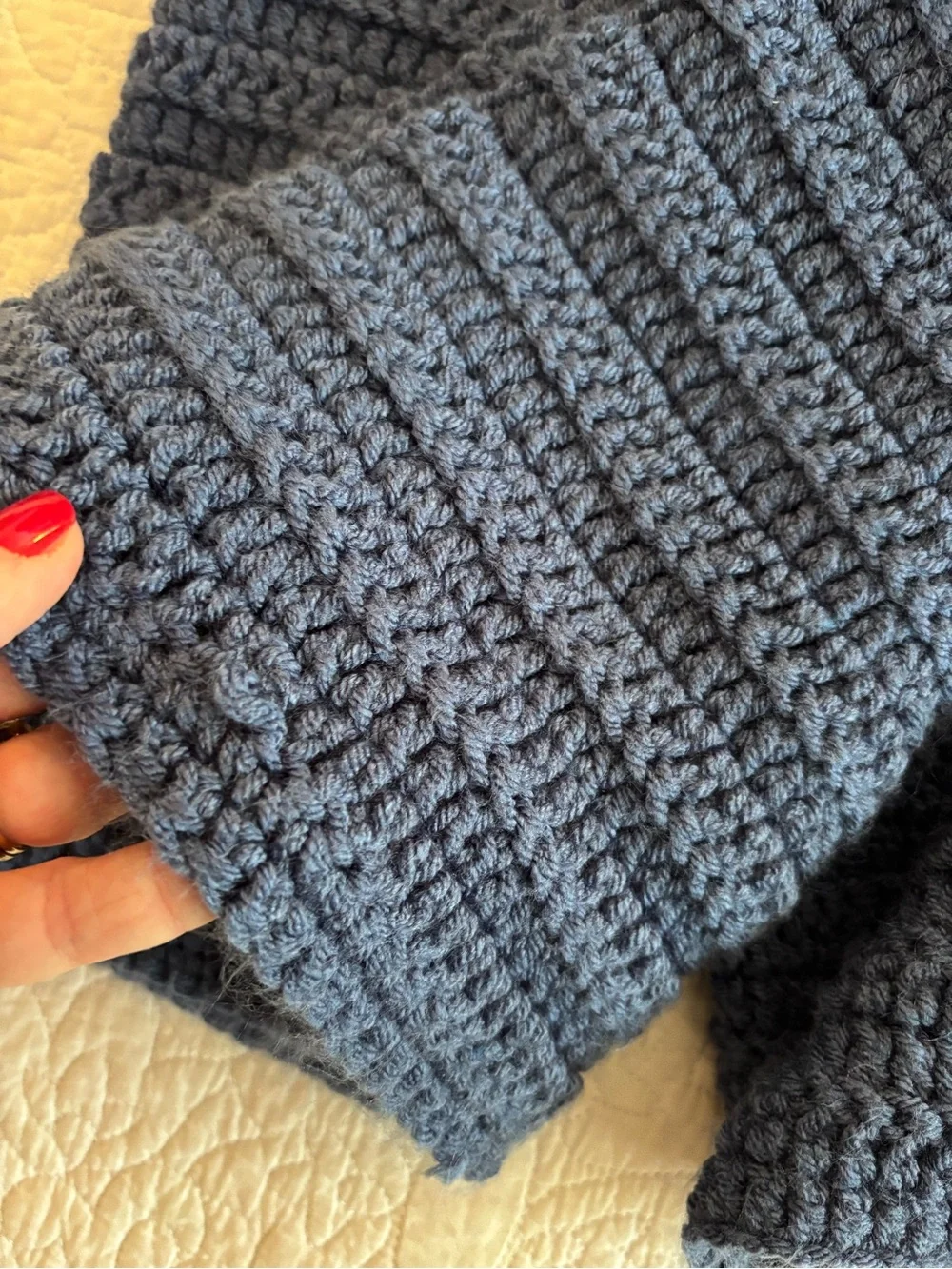 Knit Throw Blue 52x33